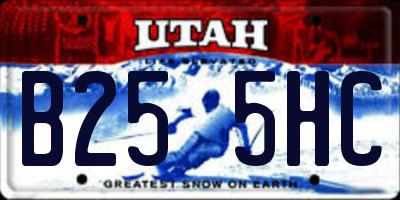 UT license plate B255HC