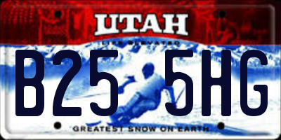 UT license plate B255HG