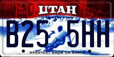 UT license plate B255HH