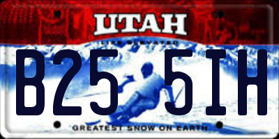 UT license plate B255IH