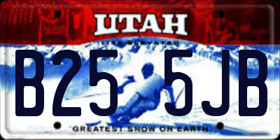 UT license plate B255JB