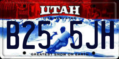 UT license plate B255JH