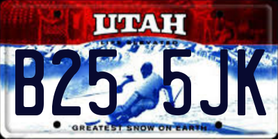 UT license plate B255JK