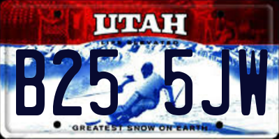 UT license plate B255JW