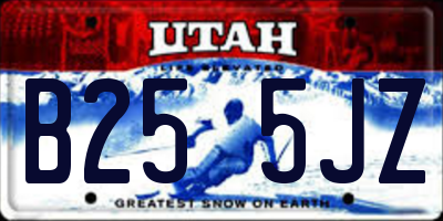 UT license plate B255JZ