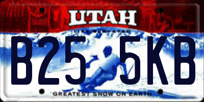 UT license plate B255KB
