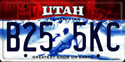 UT license plate B255KC