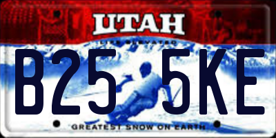 UT license plate B255KE