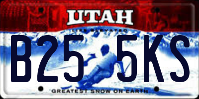 UT license plate B255KS