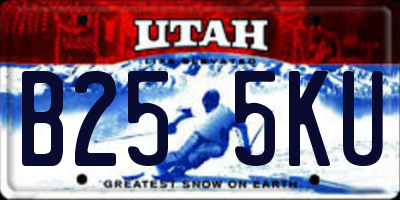 UT license plate B255KU