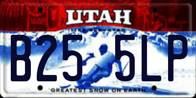 UT license plate B255LP
