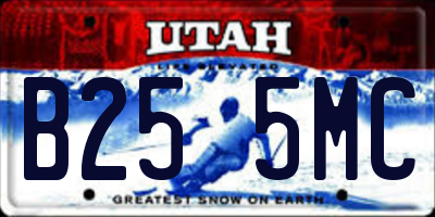 UT license plate B255MC