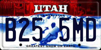 UT license plate B255MD