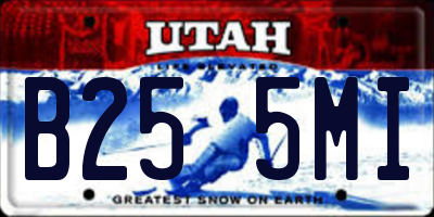 UT license plate B255MI