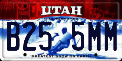 UT license plate B255MM