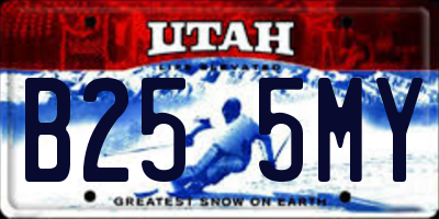 UT license plate B255MY