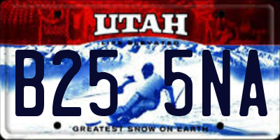 UT license plate B255NA