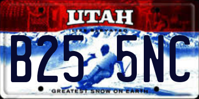 UT license plate B255NC