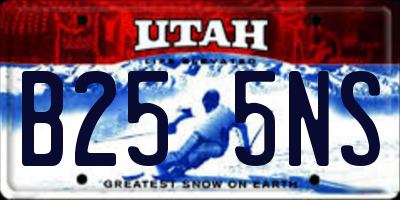 UT license plate B255NS