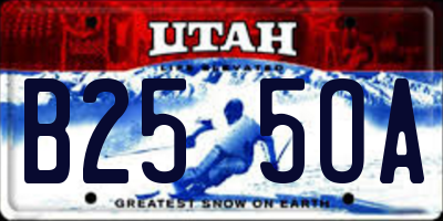 UT license plate B255OA