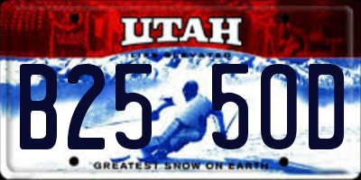 UT license plate B255OD