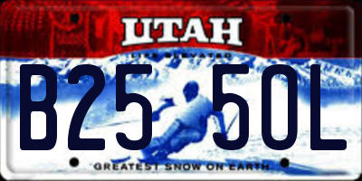 UT license plate B255OL