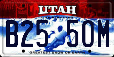 UT license plate B255OM
