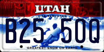 UT license plate B255OQ