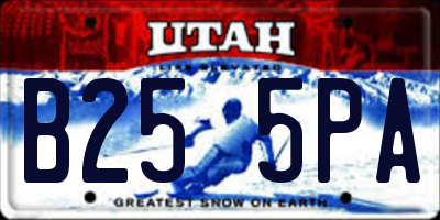 UT license plate B255PA