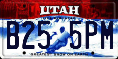 UT license plate B255PM