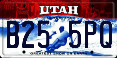 UT license plate B255PQ