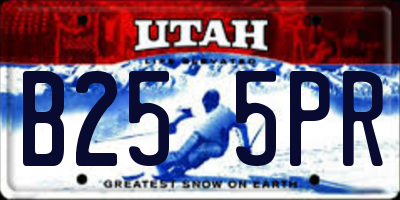 UT license plate B255PR