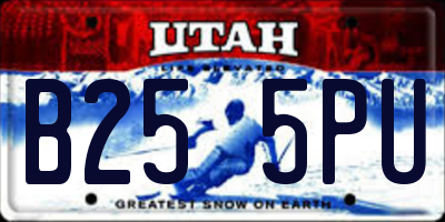 UT license plate B255PU