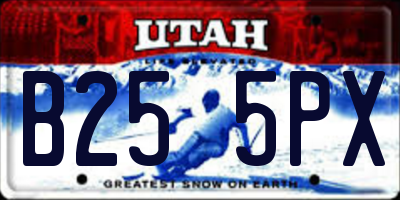 UT license plate B255PX