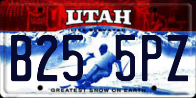 UT license plate B255PZ