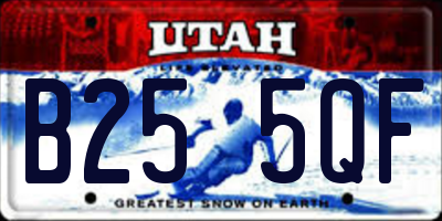 UT license plate B255QF