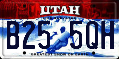 UT license plate B255QH