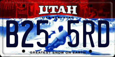 UT license plate B255RD