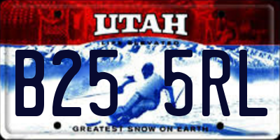 UT license plate B255RL