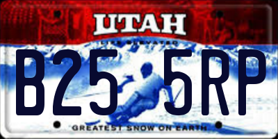 UT license plate B255RP