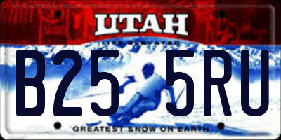 UT license plate B255RU