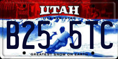 UT license plate B255TC