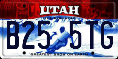 UT license plate B255TG