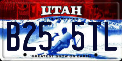 UT license plate B255TL