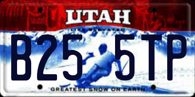 UT license plate B255TP