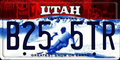 UT license plate B255TR