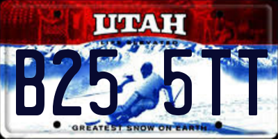 UT license plate B255TT