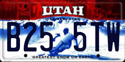 UT license plate B255TW