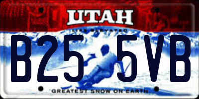 UT license plate B255VB