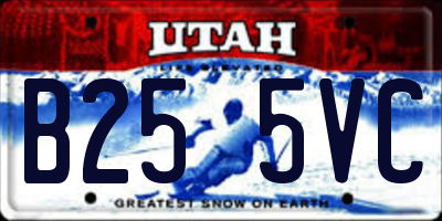 UT license plate B255VC